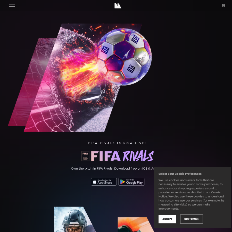 mythicalgames.com homepage screenshot