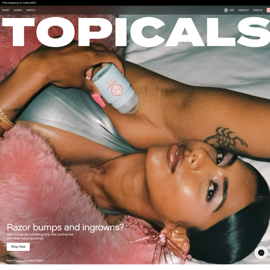 mytopicals.com homepage screenshot