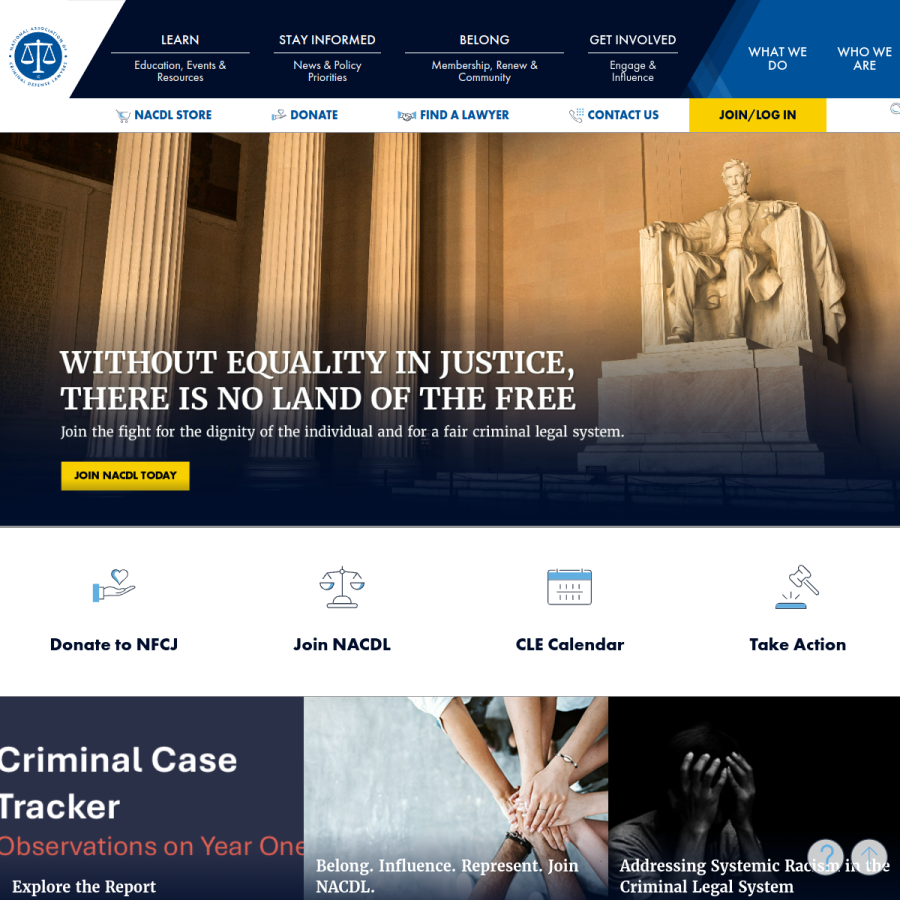 nacdl.org homepage screenshot