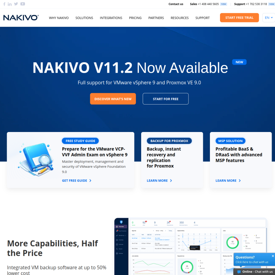 nakivo.com homepage screenshot