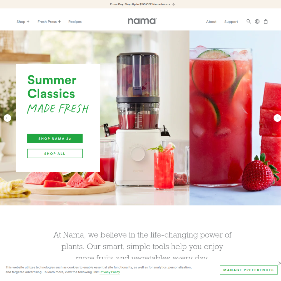 namawell.com homepage screenshot