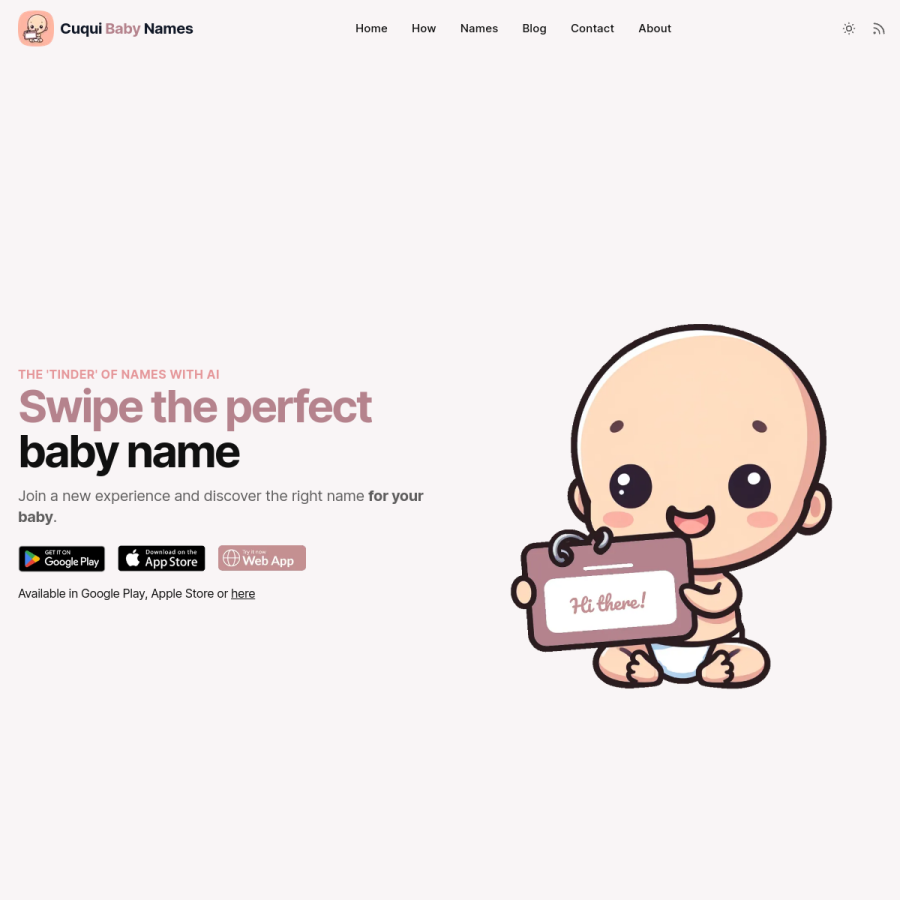 namewith.ai homepage screenshot