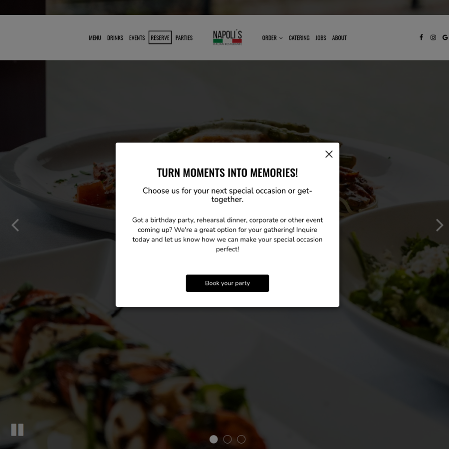 napolimarion.com homepage screenshot