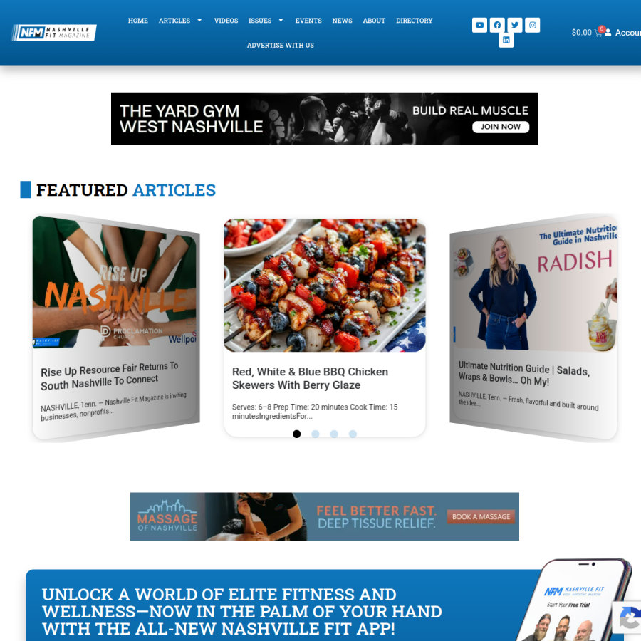 nashvillefitmagazine.com homepage screenshot