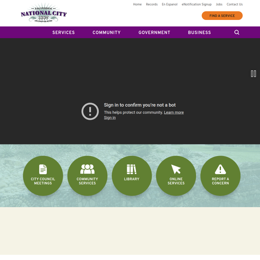 nationalcityca.gov homepage screenshot