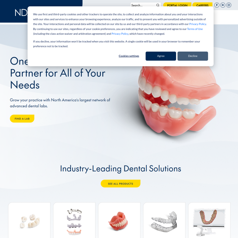 nationaldentex.com homepage screenshot