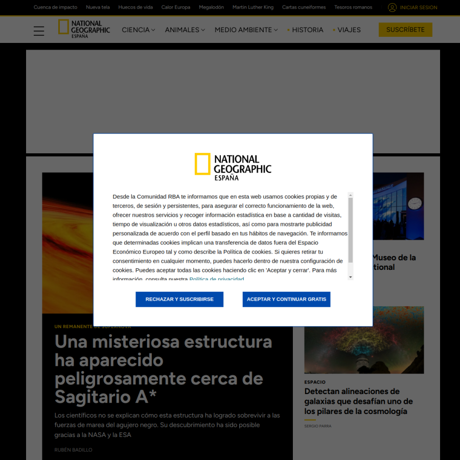 nationalgeographic.com.es homepage screenshot