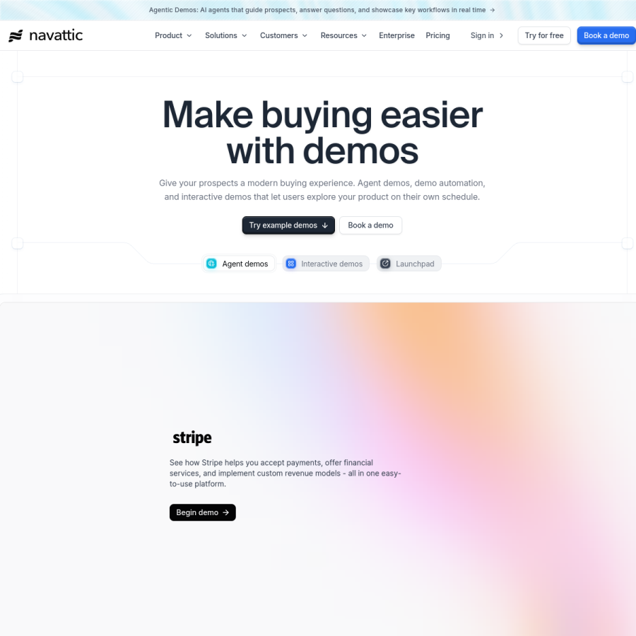 navattic.com homepage screenshot