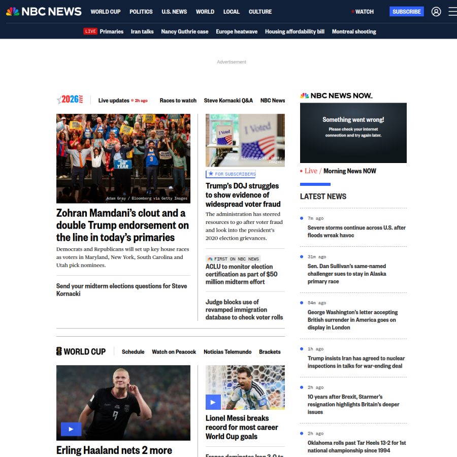 nbcnews.com homepage screenshot