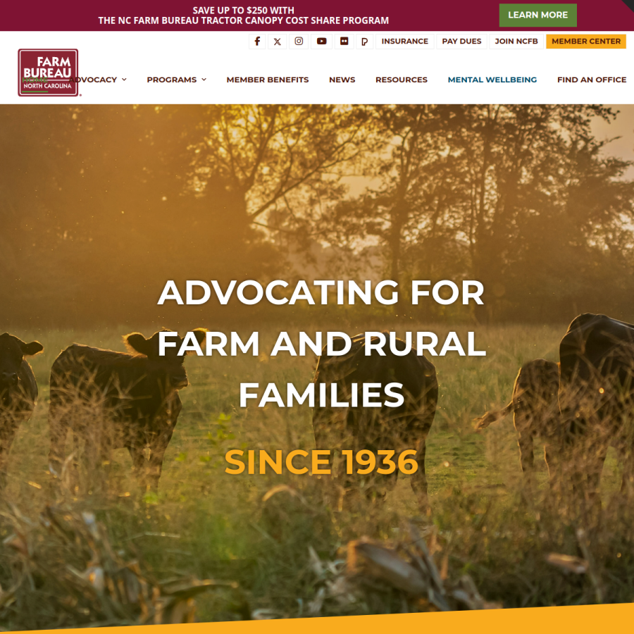 ncfb.org homepage screenshot