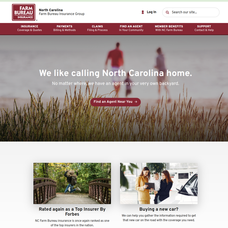 ncfbins.com homepage screenshot
