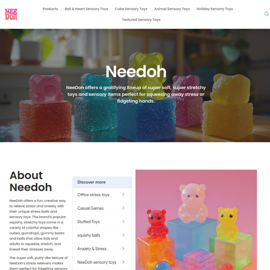 nee-doh.com homepage screenshot