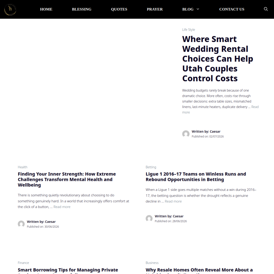 neoblessing.com homepage screenshot