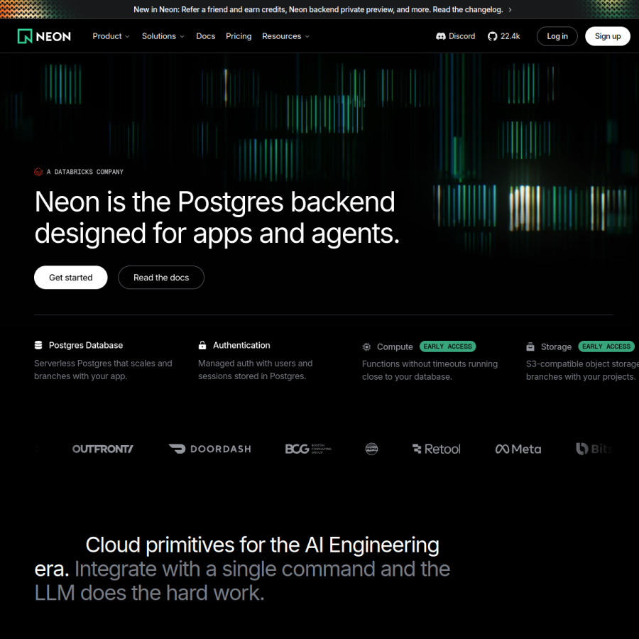 neon.com homepage screenshot