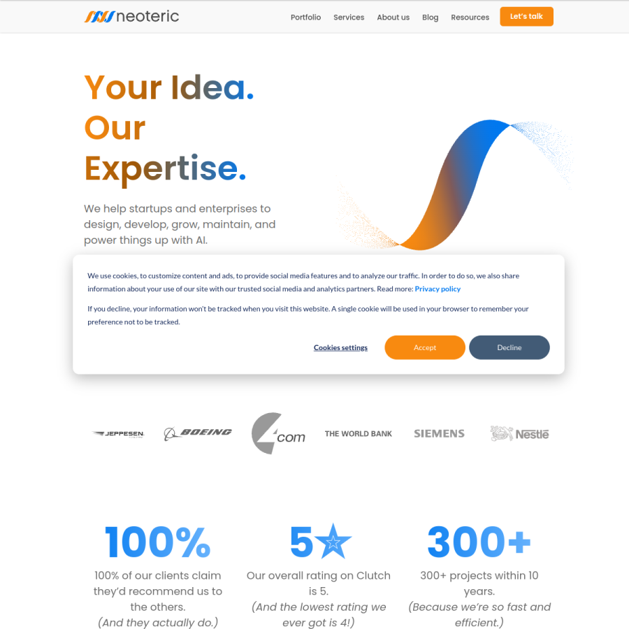 neoteric.eu homepage screenshot