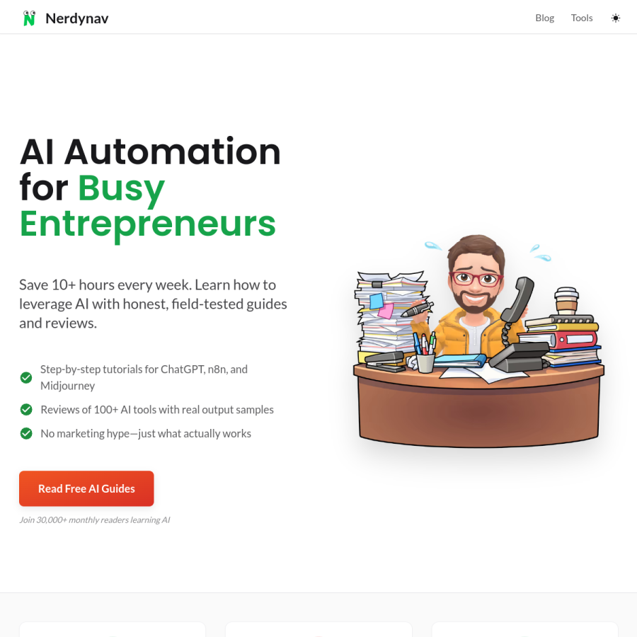 nerdynav.com homepage screenshot