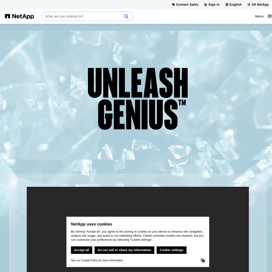 netapp.com homepage screenshot