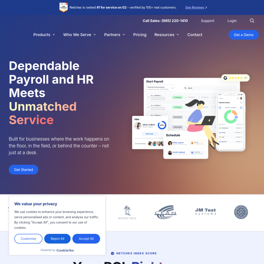 netchex.com homepage screenshot