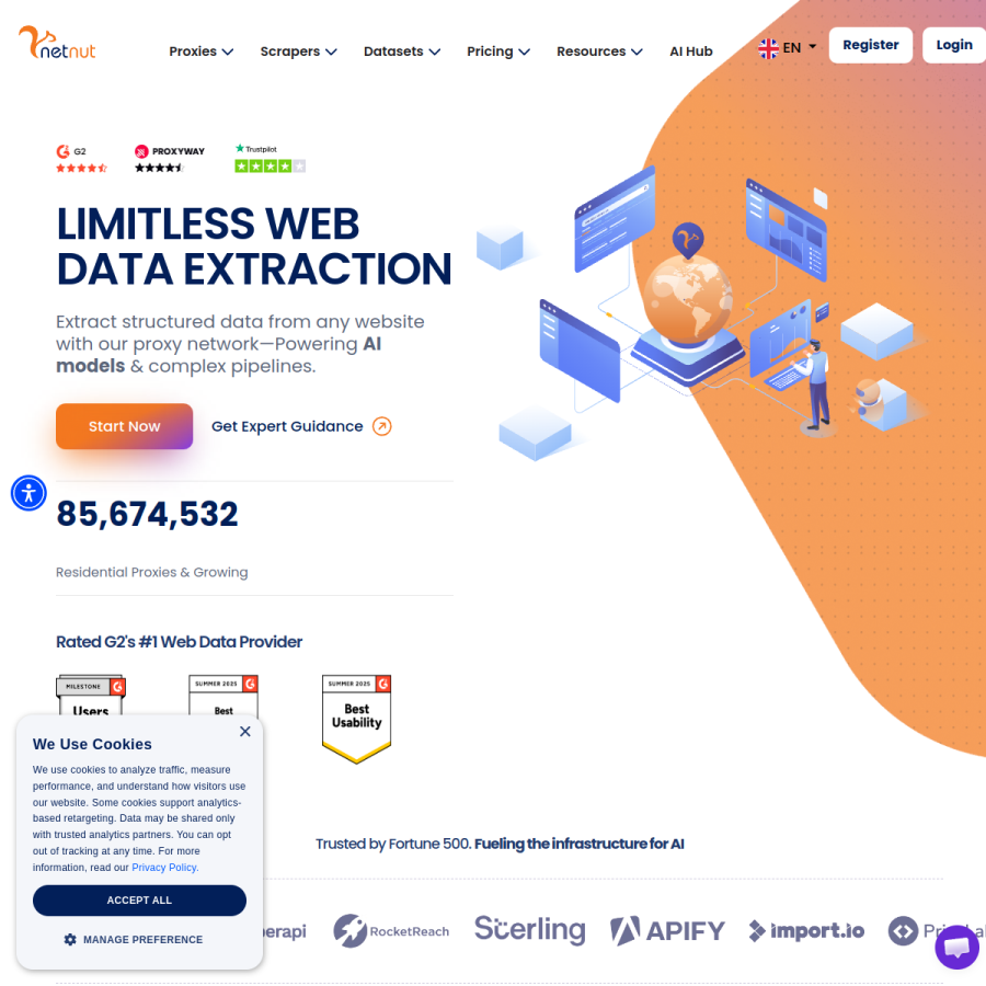netnut.io homepage screenshot