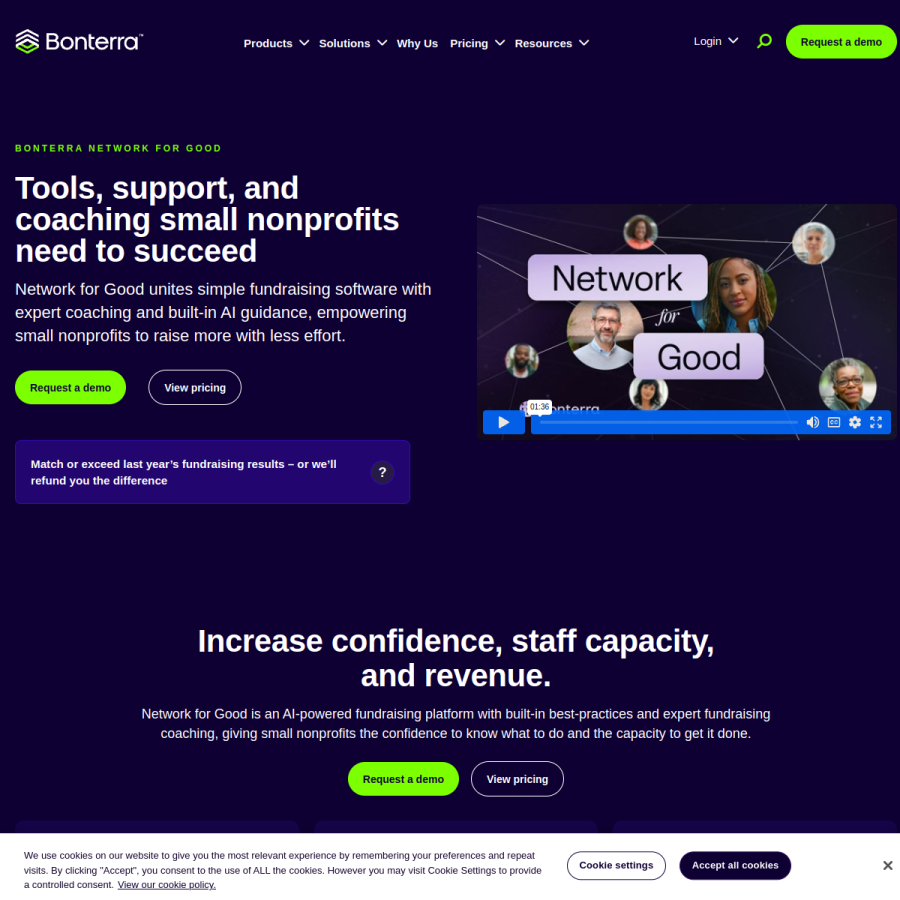 networkforgood.com homepage screenshot