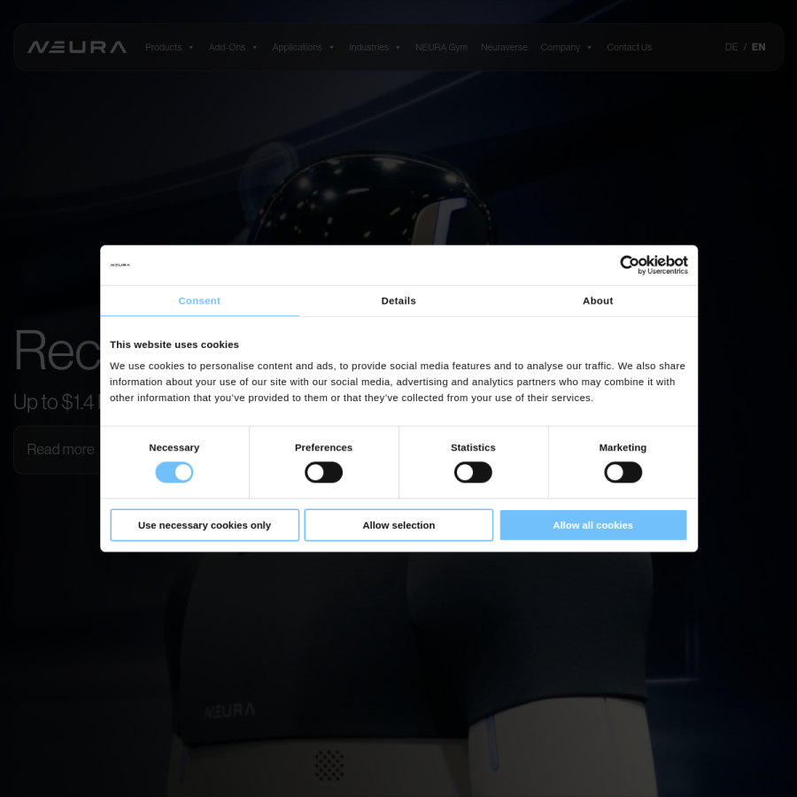 neura-robotics.com homepage screenshot