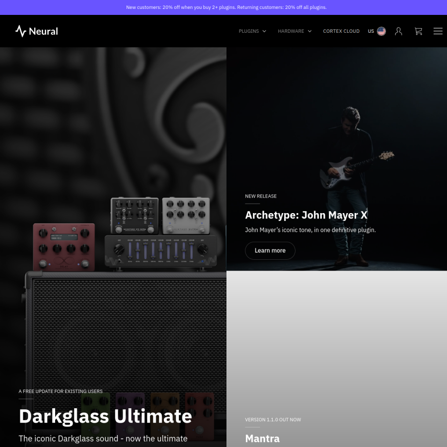 neuraldsp.com homepage screenshot