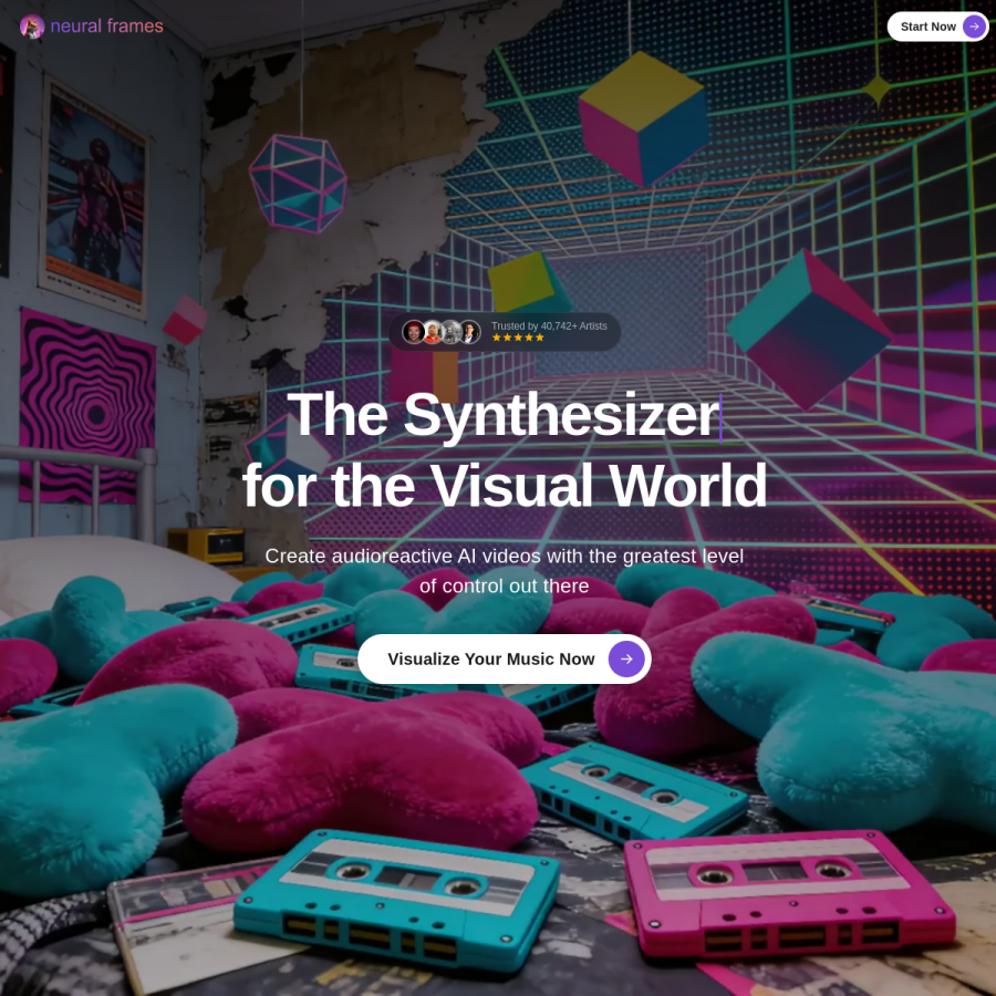 neuralframes.com homepage screenshot