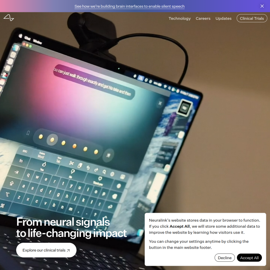 neuralink.com homepage screenshot