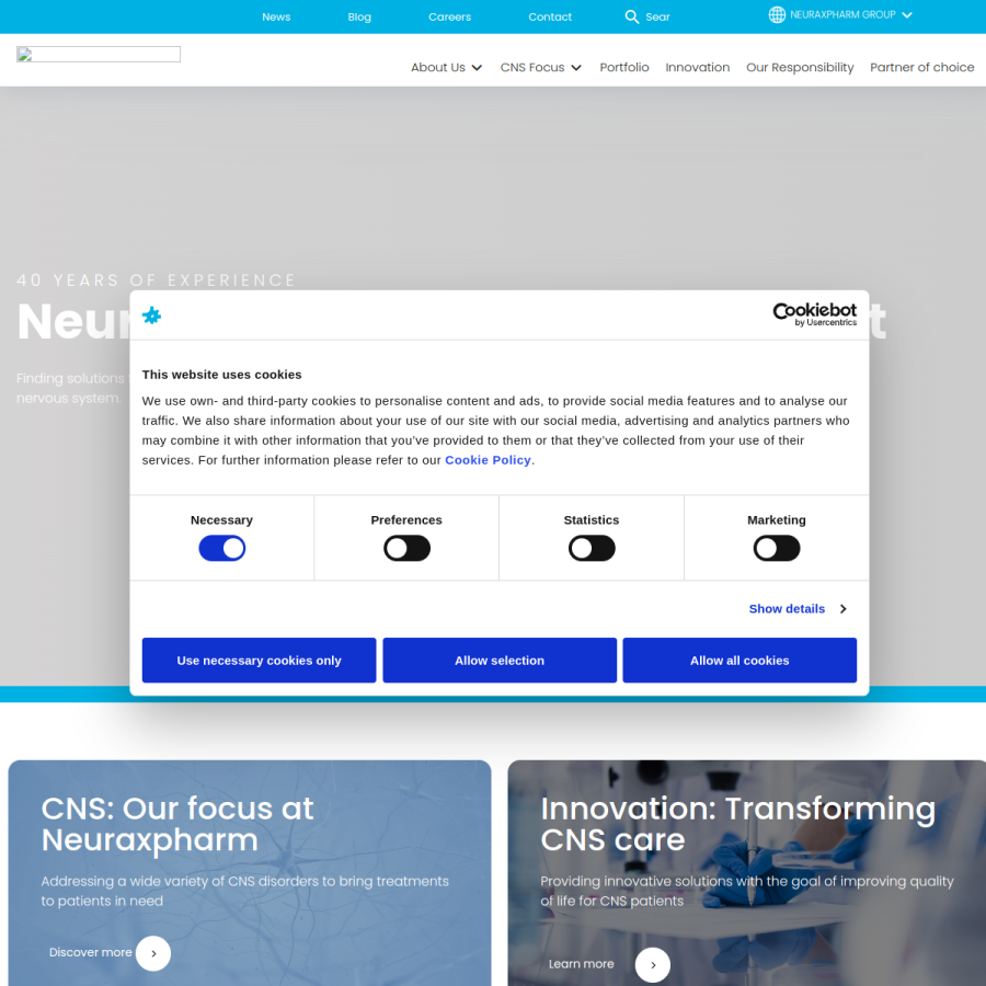 neuraxpharm.com homepage screenshot