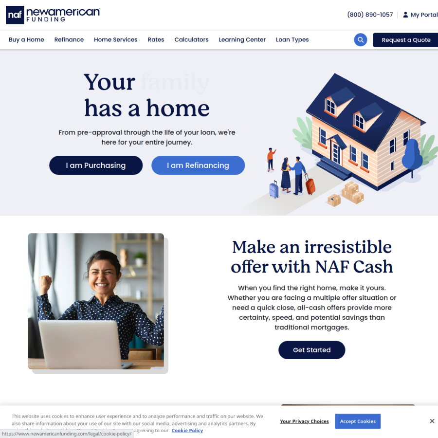 newamericanfunding.com homepage screenshot