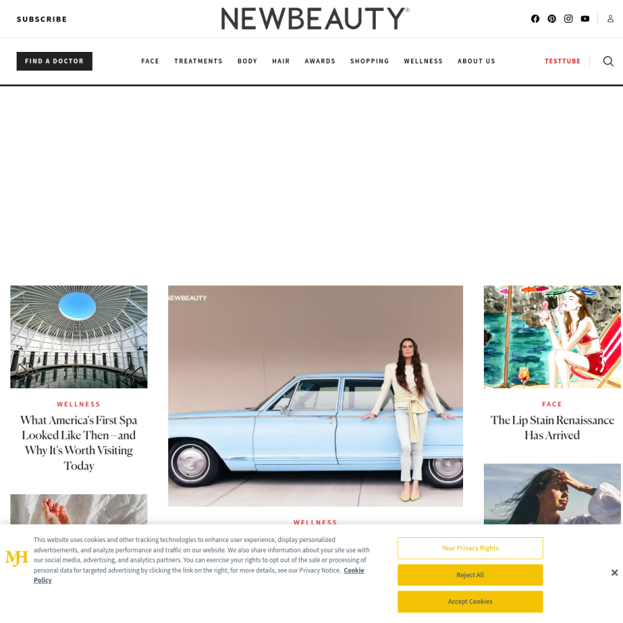 newbeauty.com homepage screenshot