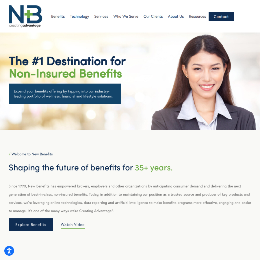 newbenefits.com homepage screenshot