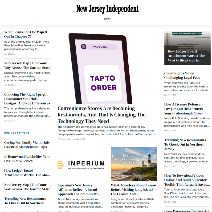 newjerseyindependent.com homepage screenshot