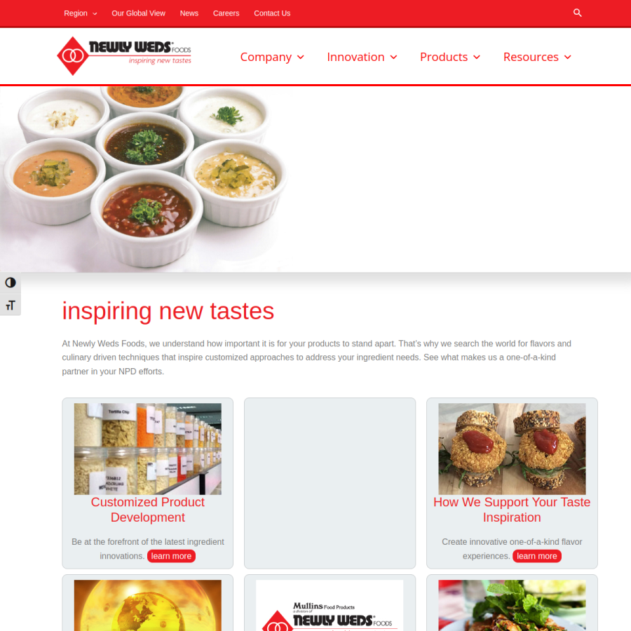 newlywedsfoods.com homepage screenshot