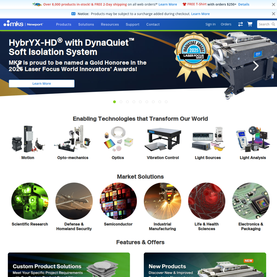 newport.com homepage screenshot