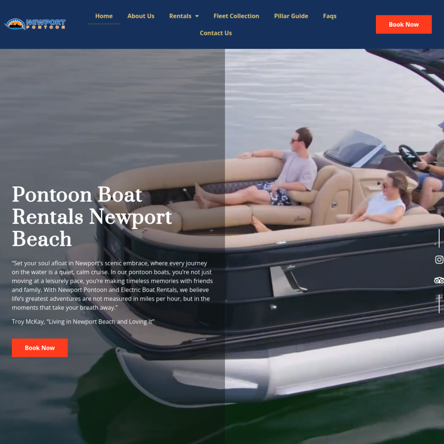 newportpontoon.com homepage screenshot