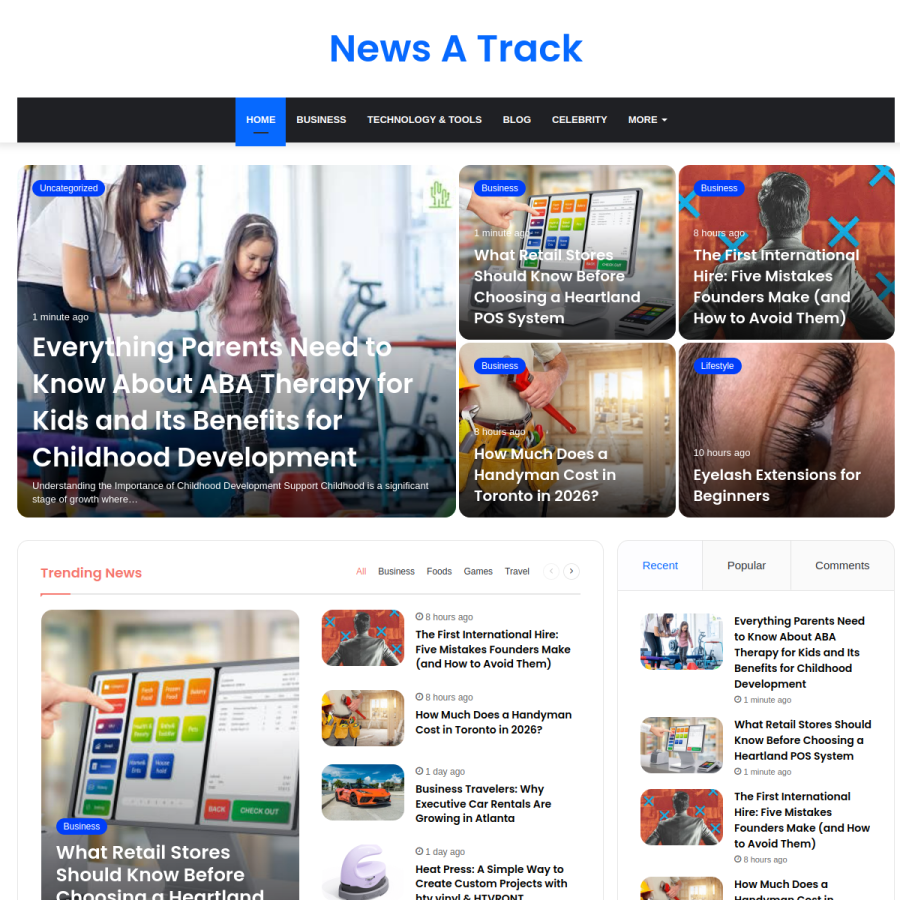 newsatrack.co.uk homepage screenshot