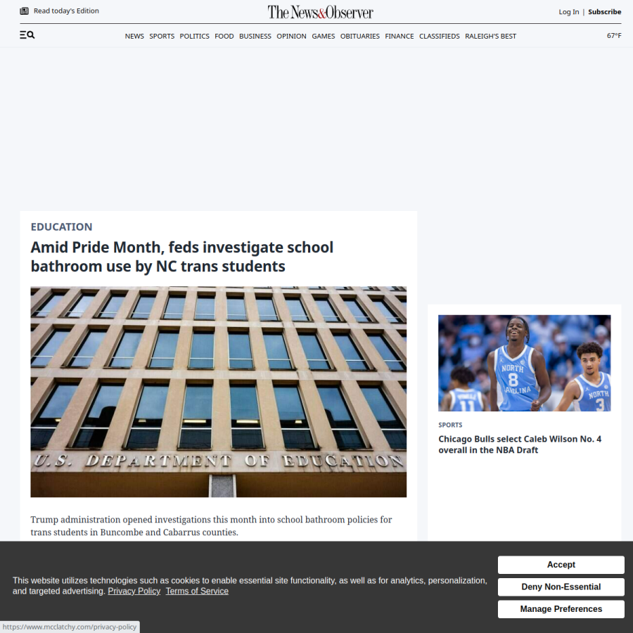 newsobserver.com homepage screenshot