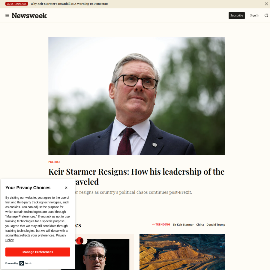 newsweek.com homepage screenshot