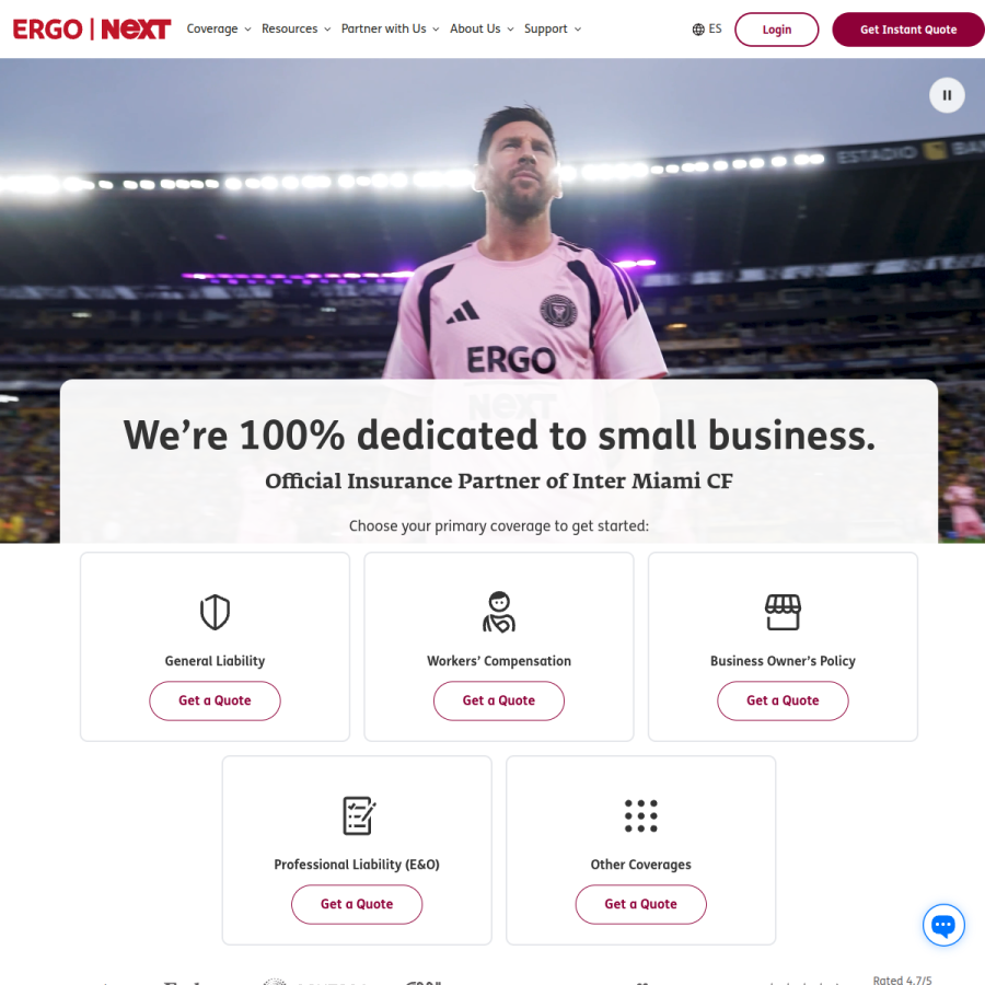 nextinsurance.com homepage screenshot