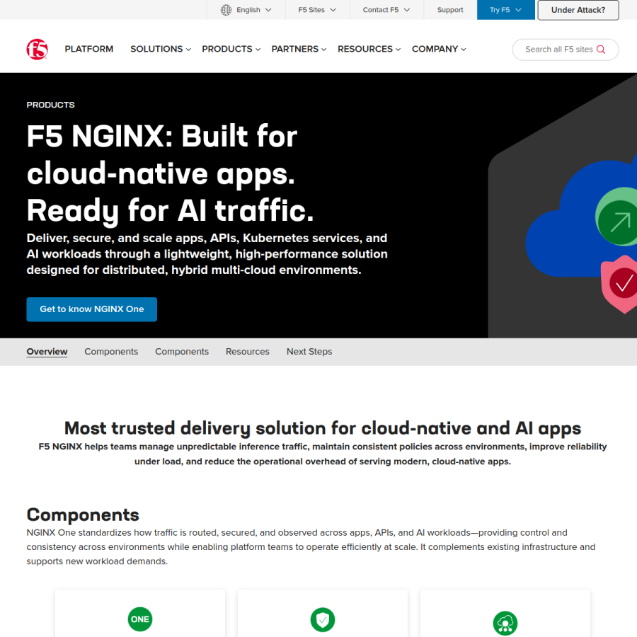 nginx.com homepage screenshot