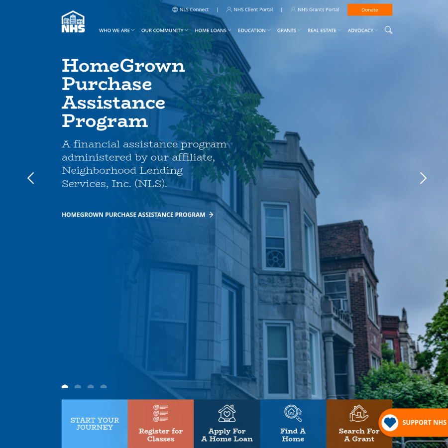 nhschicago.org homepage screenshot