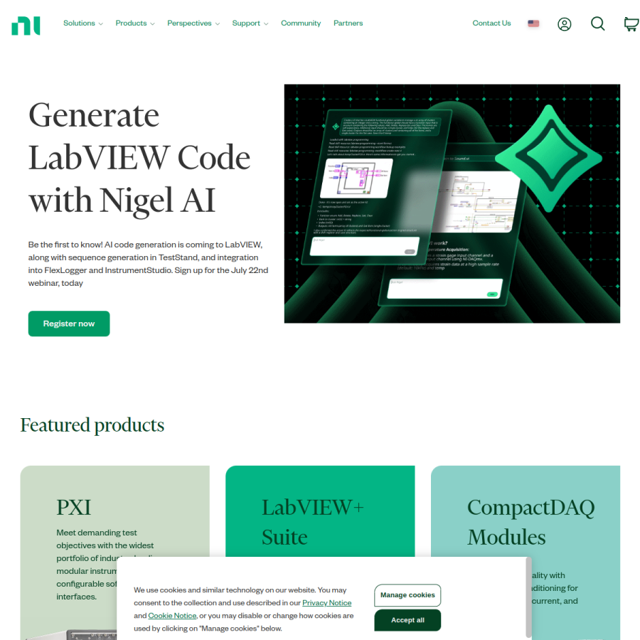 ni.com homepage screenshot