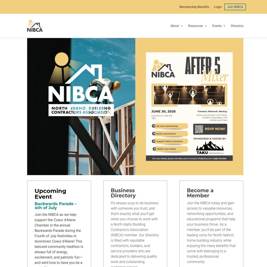 nibca.com homepage screenshot