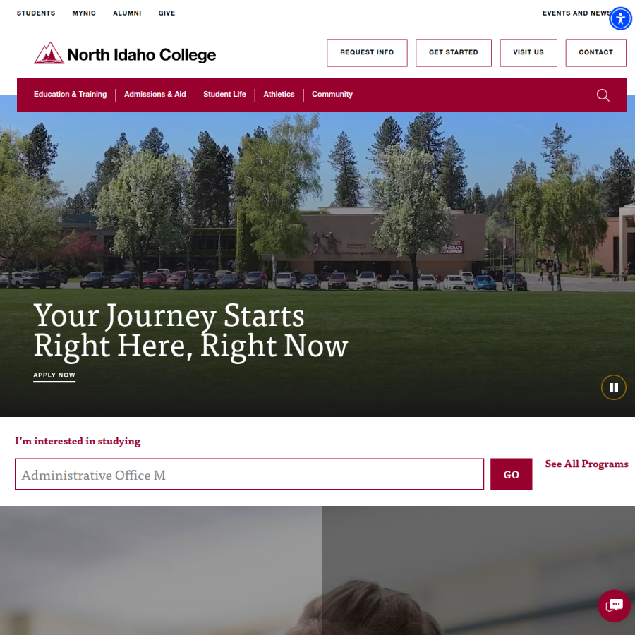 nic.edu homepage screenshot