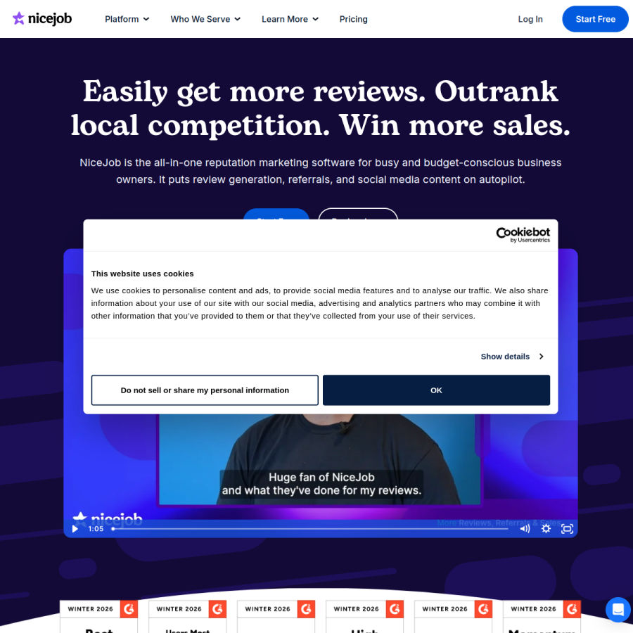 nicejob.com homepage screenshot