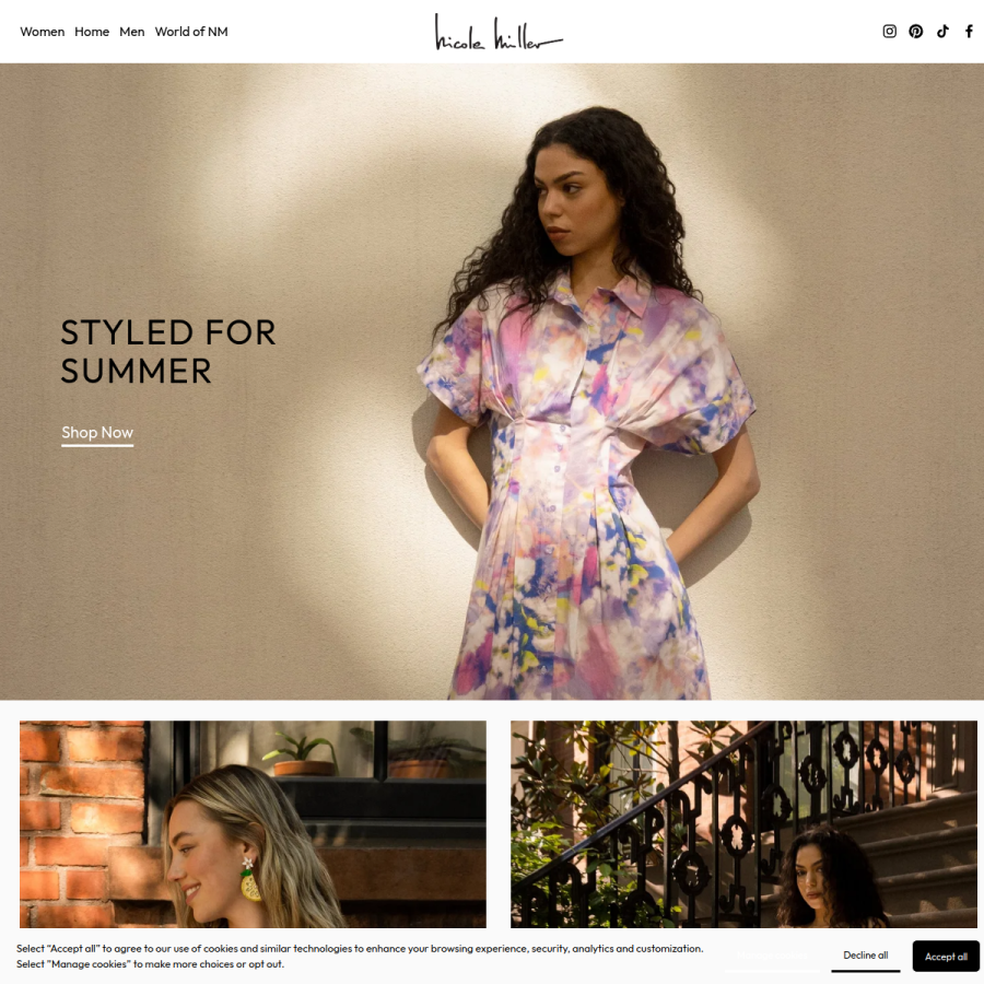 nicolemiller.com homepage screenshot