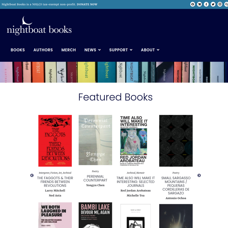 nightboat.org homepage screenshot