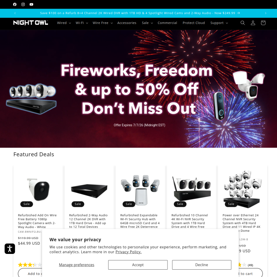 nightowlsp.com homepage screenshot