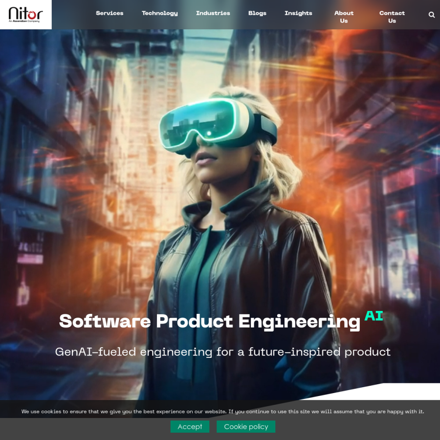 nitorinfotech.com homepage screenshot